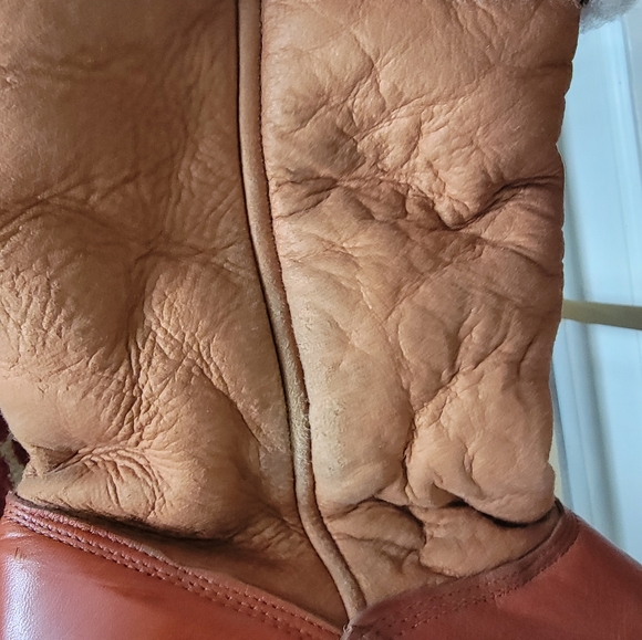 Vintage La Canadienne Shearling Lined Foldover Boots Women's Sz 7.5 Sheepskin - Picture 8 of 12